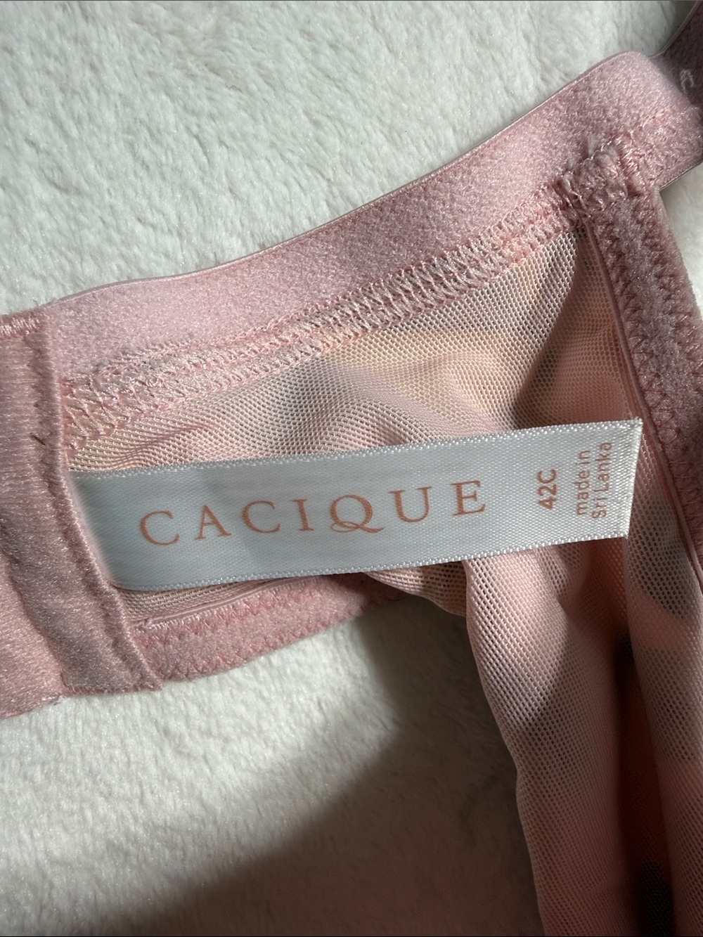 Cacique Pink Lemon-Print Underwire Bra - Picture 2 of 7